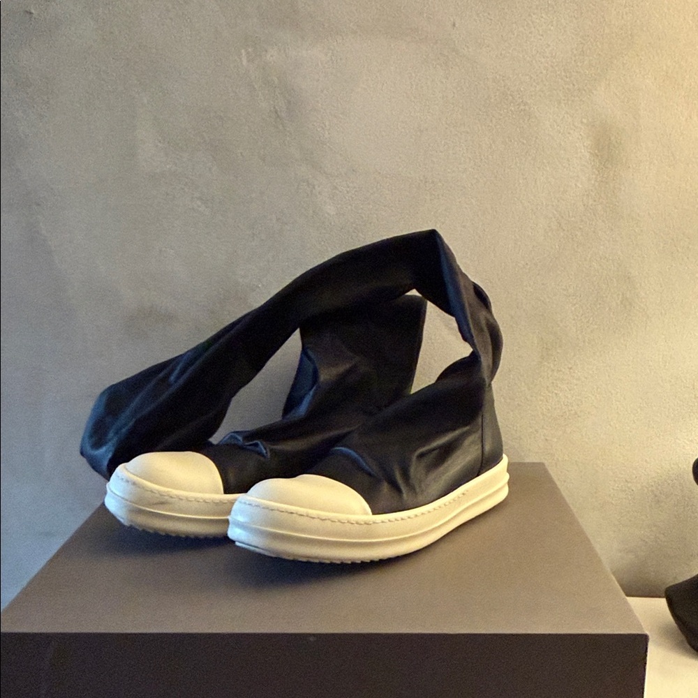 Rick Owens Black and White Sneakers